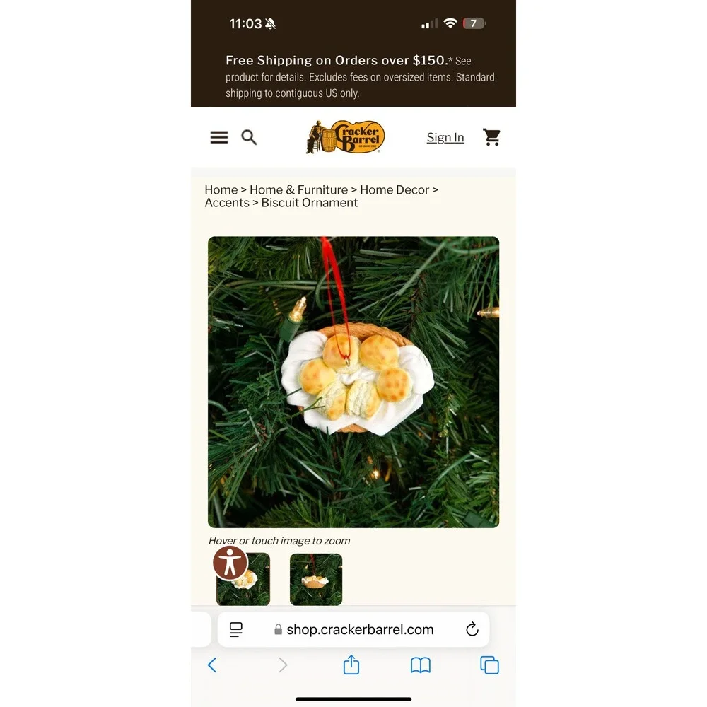 Cracker Barrel Plate of Golden Biscuits Ornaments Resin 3.00